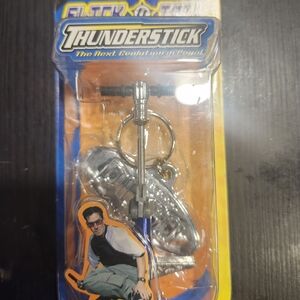 Thunderstick Keychain with Silver Design